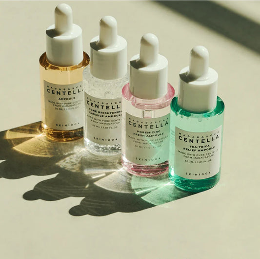 ENVIO GRATIS - Madagascar Centella Ampoule Kit – Set de 4 Sérums Coreanos Hidratantes y Calmantes (30 ml c/u)